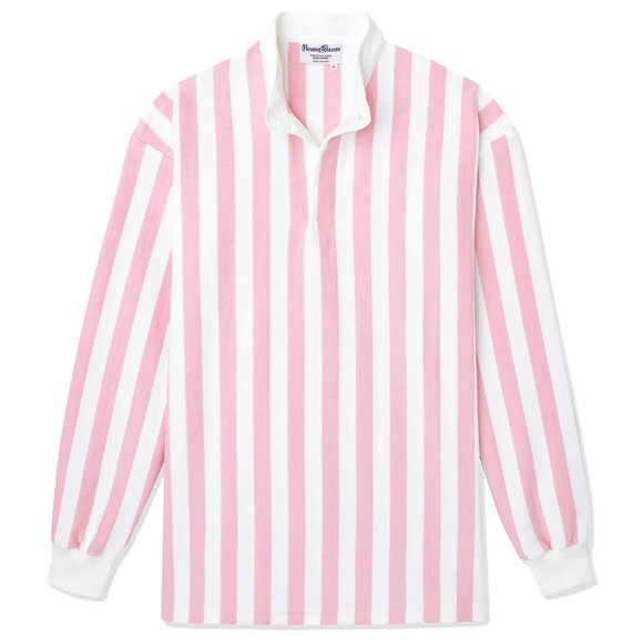 Rowing Blazers Pink-striped Soccer/Rugby Shirt - Picture 1 of 13